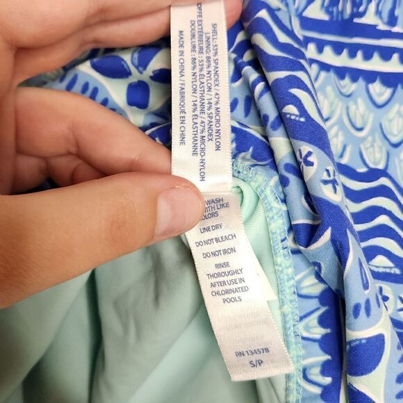 Vineyard Vines All Over Shell Halter Tankini Small - Picture 7 of 9